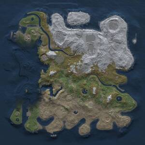 Thumbnail Rust Map: Procedural Map, Size: 4000, Seed: 4158606, 16 Monuments