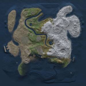 Thumbnail Rust Map: Procedural Map, Size: 3000, Seed: 1672451162, 12 Monuments