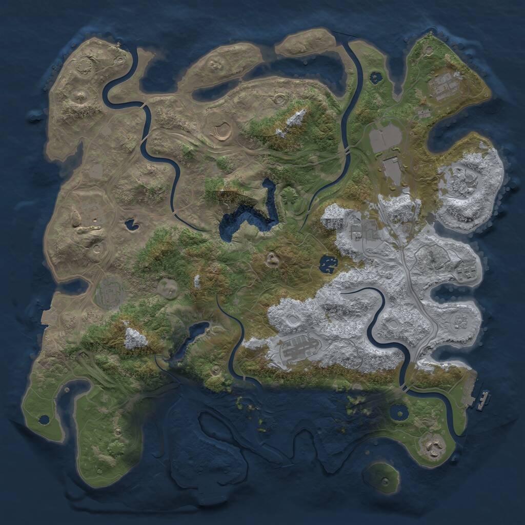 Rust Map: Procedural Map, Size: 4250, Seed: 1867317536, 17 Monuments