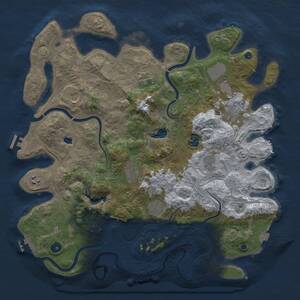 Thumbnail Rust Map: Procedural Map, Size: 4250, Seed: 638380780, 16 Monuments