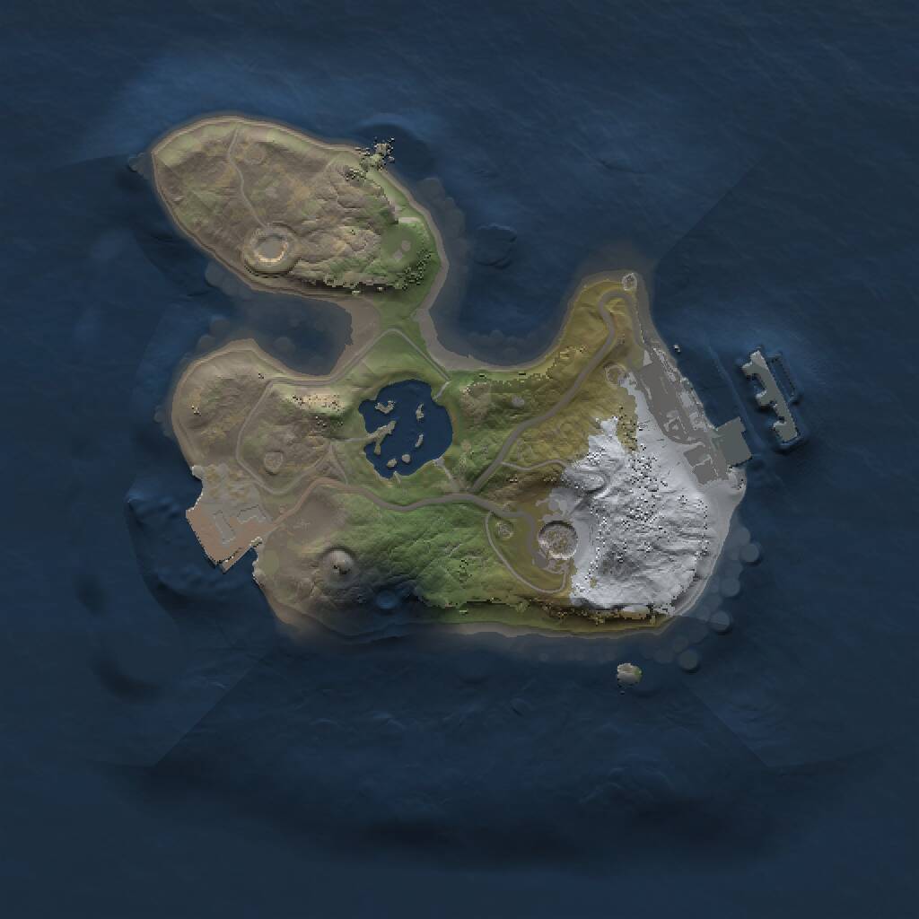 Rust Map: Procedural Map, Size: 1500, Seed: 1040923213, 4 Monuments