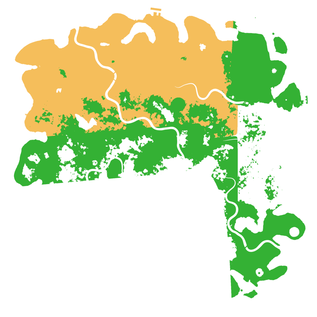 Biome Rust Map: Procedural Map, Size: 6000, Seed: 542774086