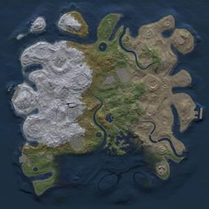 Thumbnail Rust Map: Procedural Map, Size: 3800, Seed: 600274138, 15 Monuments