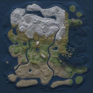 Thumbnail Rust Map: Procedural Map, Size: 4000, Seed: 1914593083, 14 Monuments