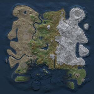 Thumbnail Rust Map: Procedural Map, Size: 4000, Seed: 189682187, 16 Monuments