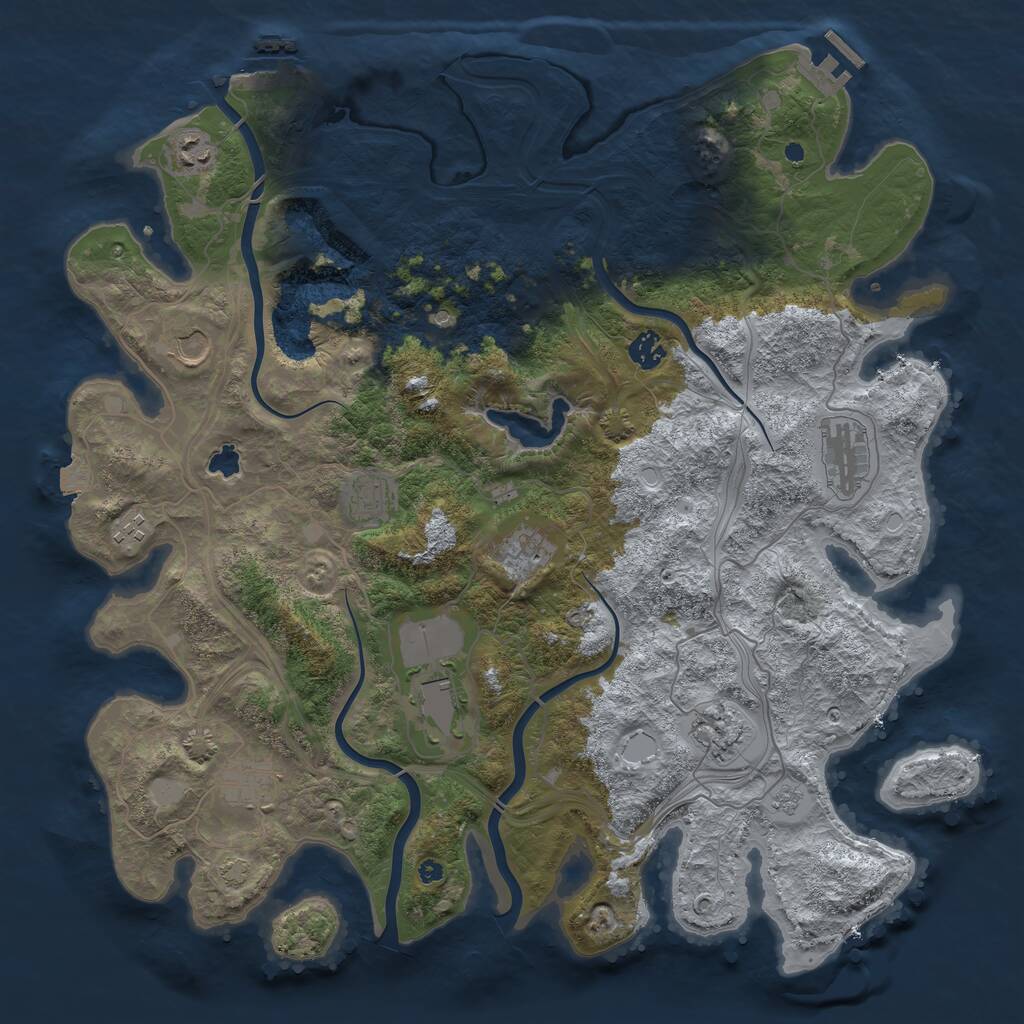 Rust Map: Procedural Map, Size: 4250, Seed: 1717340403, 16 Monuments
