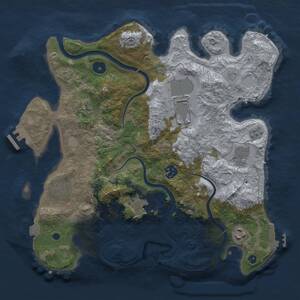 Thumbnail Rust Map: Procedural Map, Size: 3500, Seed: 947439914, 14 Monuments
