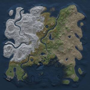 Thumbnail Rust Map: Procedural Map, Size: 4500, Seed: 1437, 17 Monuments