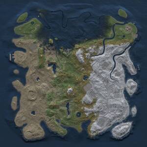Thumbnail Rust Map: Procedural Map, Size: 4500, Seed: 937888355, 16 Monuments