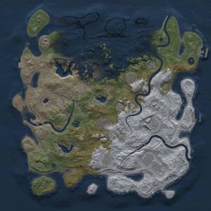 Thumbnail Rust Map: Procedural Map, Size: 4500, Seed: 234499516, 15 Monuments