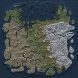 Thumbnail Rust Map: Procedural Map, Size: 6000, Seed: 1496430060, 17 Monuments