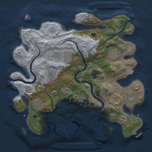 Thumbnail Rust Map: Procedural Map, Size: 3500, Seed: 649750066, 15 Monuments