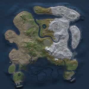 Thumbnail Rust Map: Procedural Map, Size: 3000, Seed: 735381642, 12 Monuments