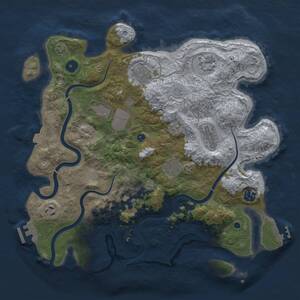 Thumbnail Rust Map: Procedural Map, Size: 3750, Seed: 745507, 15 Monuments