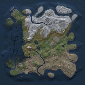 Thumbnail Rust Map: Procedural Map, Size: 3500, Seed: 582737169, 15 Monuments