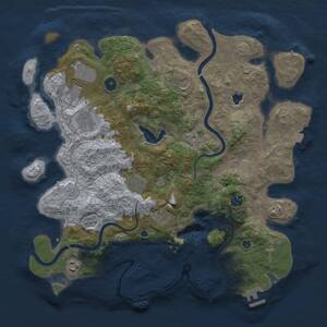 Thumbnail Rust Map: Procedural Map, Size: 4000, Seed: 998159, 14 Monuments