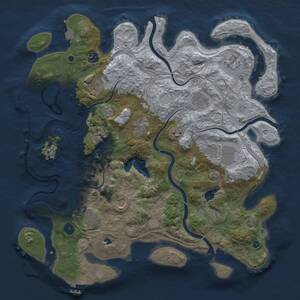 Thumbnail Rust Map: Procedural Map, Size: 4250, Seed: 616227997, 16 Monuments