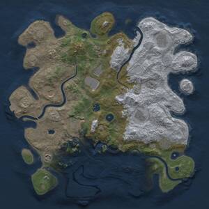 Thumbnail Rust Map: Procedural Map, Size: 4100, Seed: 6579543, 16 Monuments