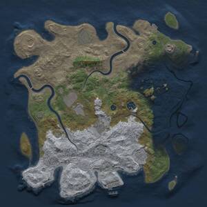 Thumbnail Rust Map: Procedural Map, Size: 3750, Seed: 46982243, 15 Monuments