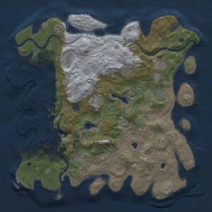 Thumbnail Rust Map: Procedural Map, Size: 4500, Seed: 529300, 17 Monuments