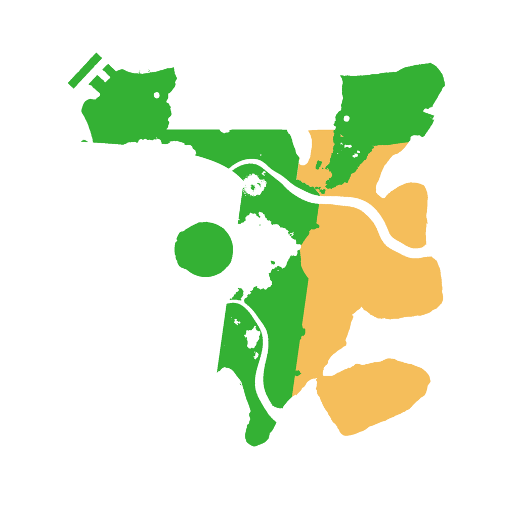 Biome Rust Map: Procedural Map, Size: 2500, Seed: 100725