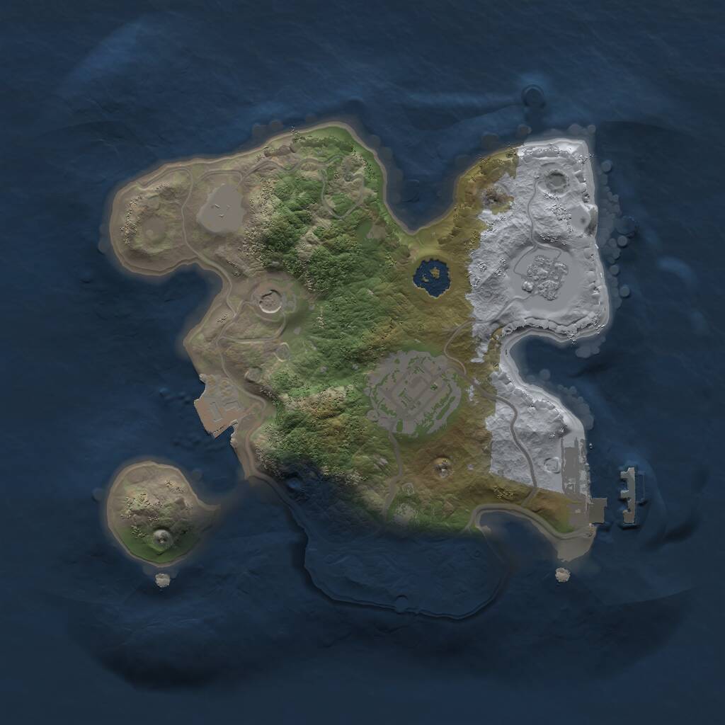 Rust Map: Procedural Map, Size: 2000, Seed: 1720188050, 5 Monuments