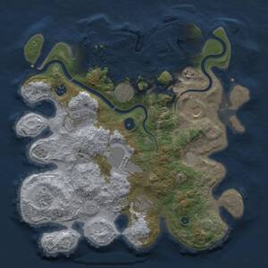Thumbnail Rust Map: Procedural Map, Size: 3500, Seed: 917754322, 15 Monuments