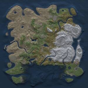 Thumbnail Rust Map: Procedural Map, Size: 4500, Seed: 1999215982, 16 Monuments