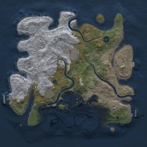 Thumbnail Rust Map: Procedural Map, Size: 3500, Seed: 898348801, 12 Monuments