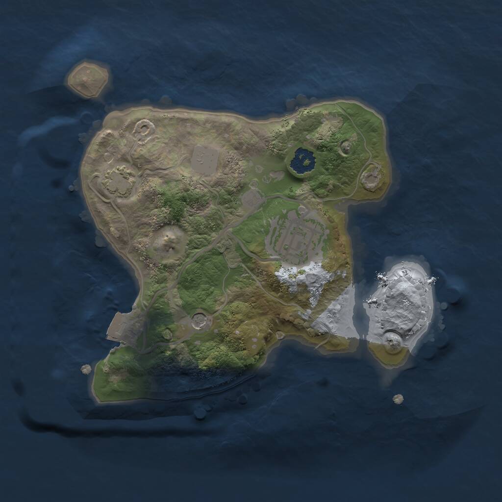 Rust Map: Procedural Map, Size: 2000, Seed: 8192, 4 Monuments