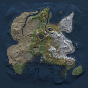 Thumbnail Rust Map: Procedural Map, Size: 2800, Seed: 84045325, 12 Monuments