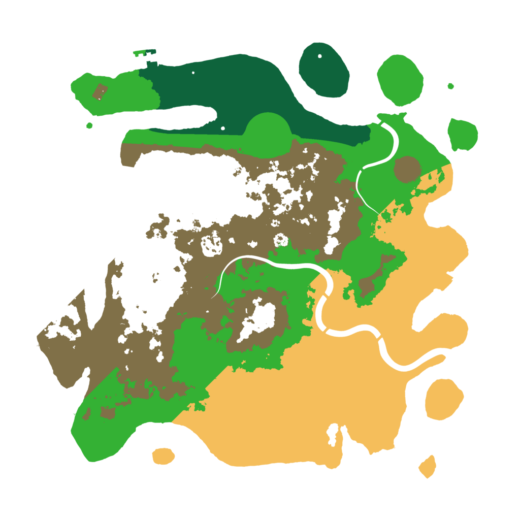 Biome Rust Map: Procedural Map, Size: 3500, Seed: 107765