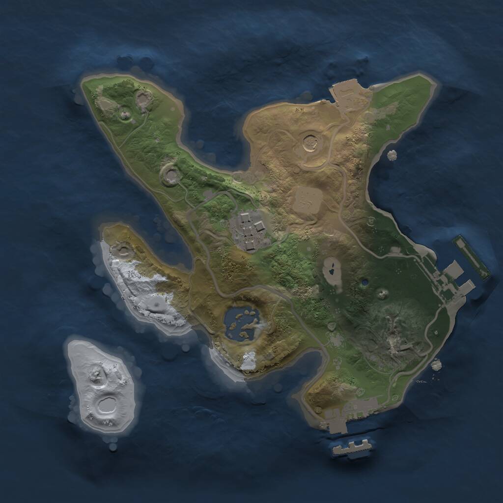 Rust Map: Procedural Map, Size: 2000, Seed: 228777666, 8 Monuments