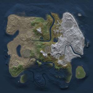 Thumbnail Rust Map: Procedural Map, Size: 3000, Seed: 965705716, 11 Monuments