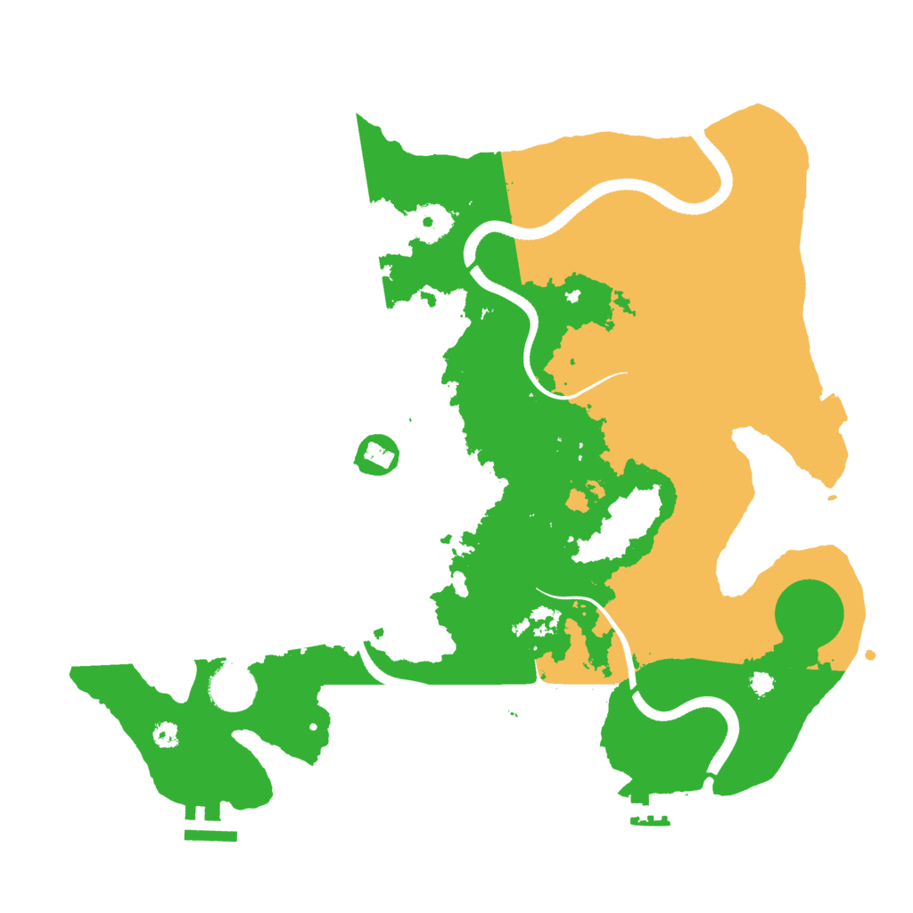 Biome Rust Map: Procedural Map, Size: 3500, Seed: 595323804