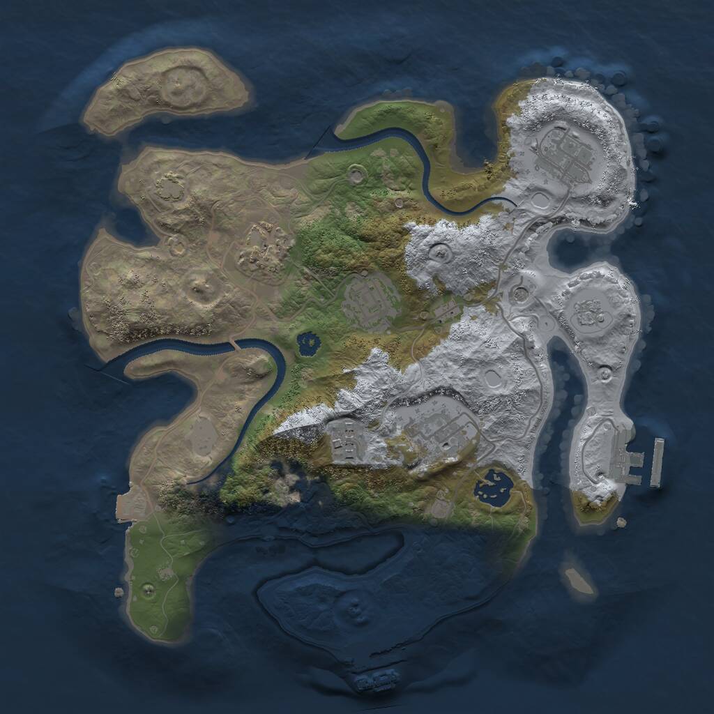 Rust Map: Procedural Map, Size: 2950, Seed: 7243783, 12 Monuments