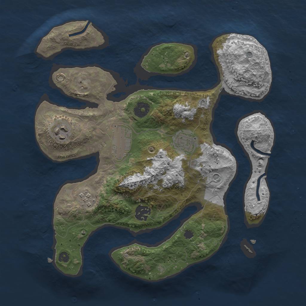 Rust Map: Procedural Map, Size: 2950, Seed: 7243783, 8 Monuments