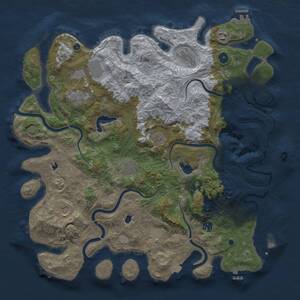 Thumbnail Rust Map: Procedural Map, Size: 4500, Seed: 993697747, 16 Monuments