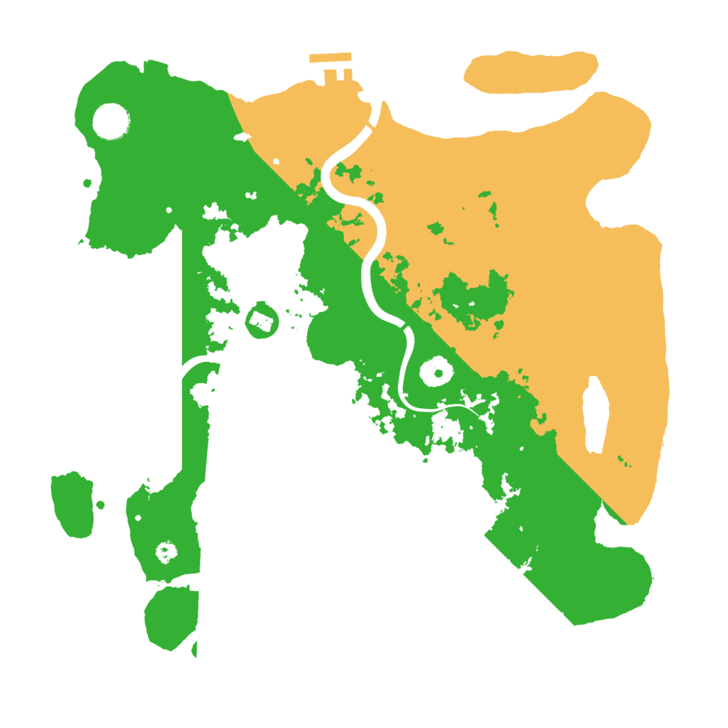 Biome Rust Map: Procedural Map, Size: 3500, Seed: 302726779