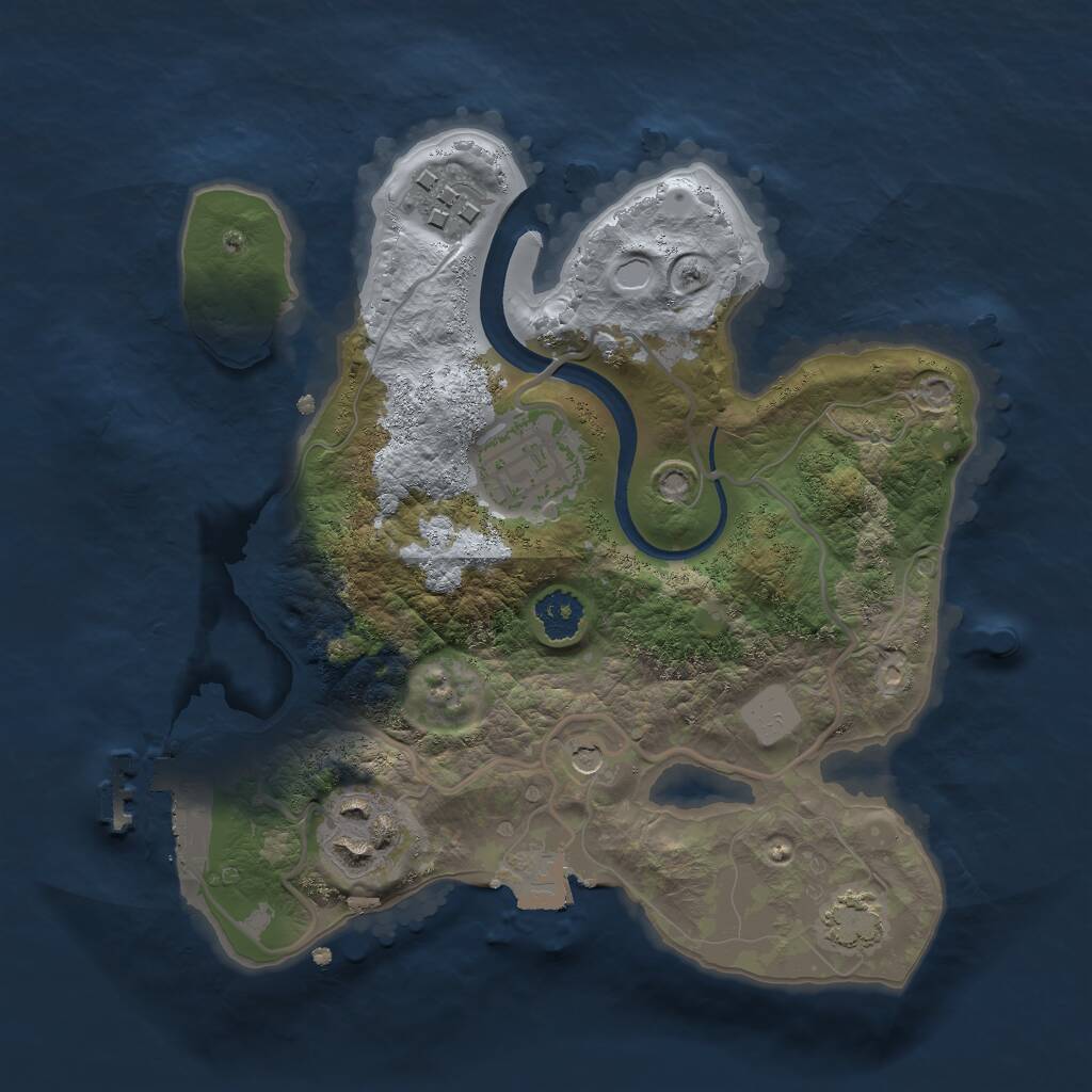 Rust Map: Procedural Map, Size: 2300, Seed: 1333451123, 7 Monuments