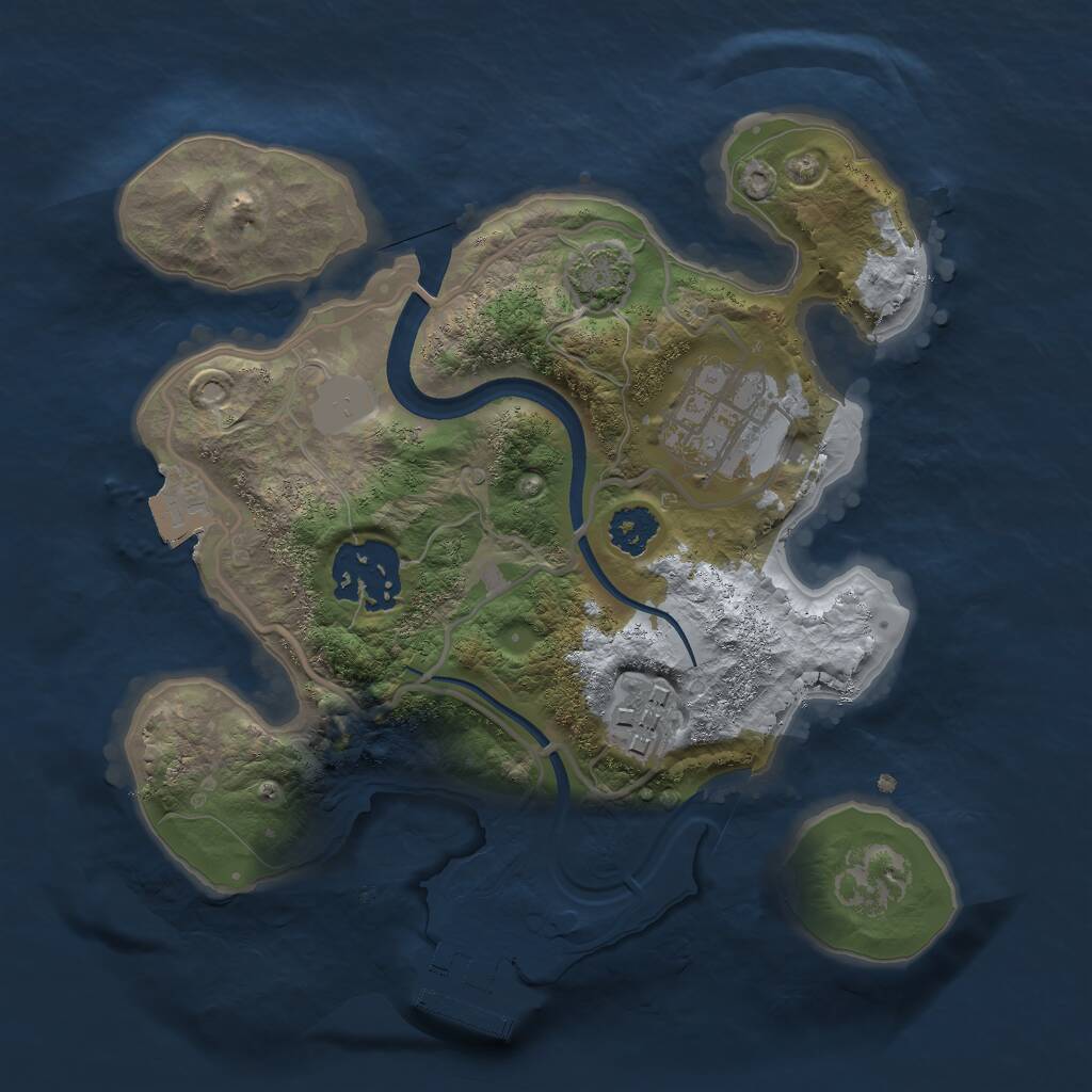 Rust Map: Procedural Map, Size: 2300, Seed: 435678, 6 Monuments