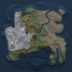 Thumbnail Rust Map: Procedural Map, Size: 3000, Seed: 711741941, 14 Monuments