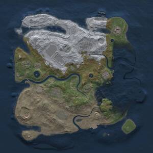 Thumbnail Rust Map: Procedural Map, Size: 3575, Seed: 11, 15 Monuments