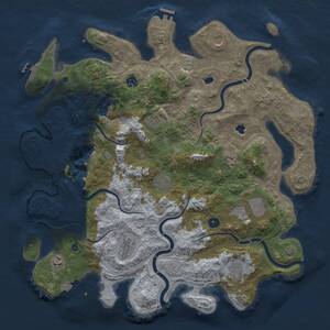Thumbnail Rust Map: Procedural Map, Size: 4500, Seed: 818510620, 16 Monuments