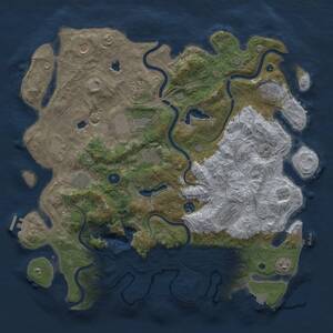 Thumbnail Rust Map: Procedural Map, Size: 4500, Seed: 1865667427, 17 Monuments