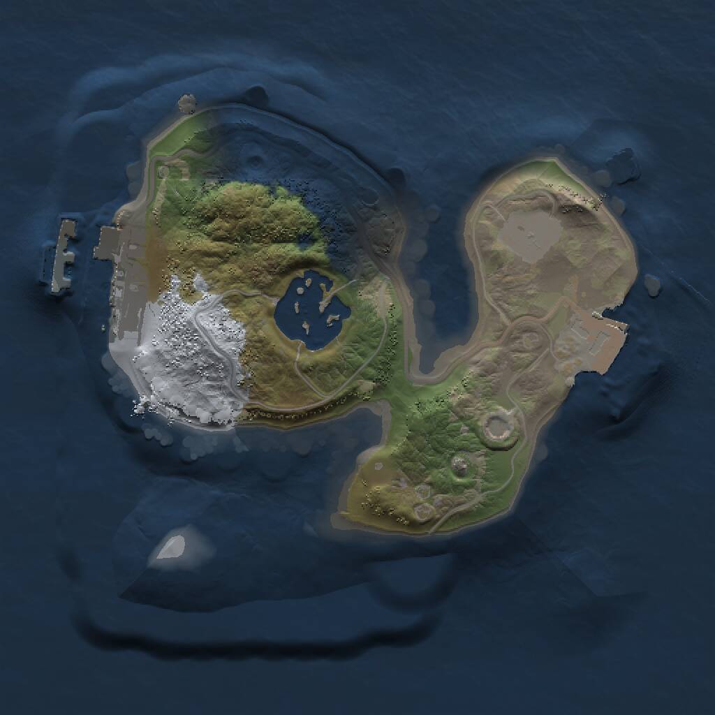 Rust Map: Procedural Map, Size: 1500, Seed: 1064916529, 3 Monuments