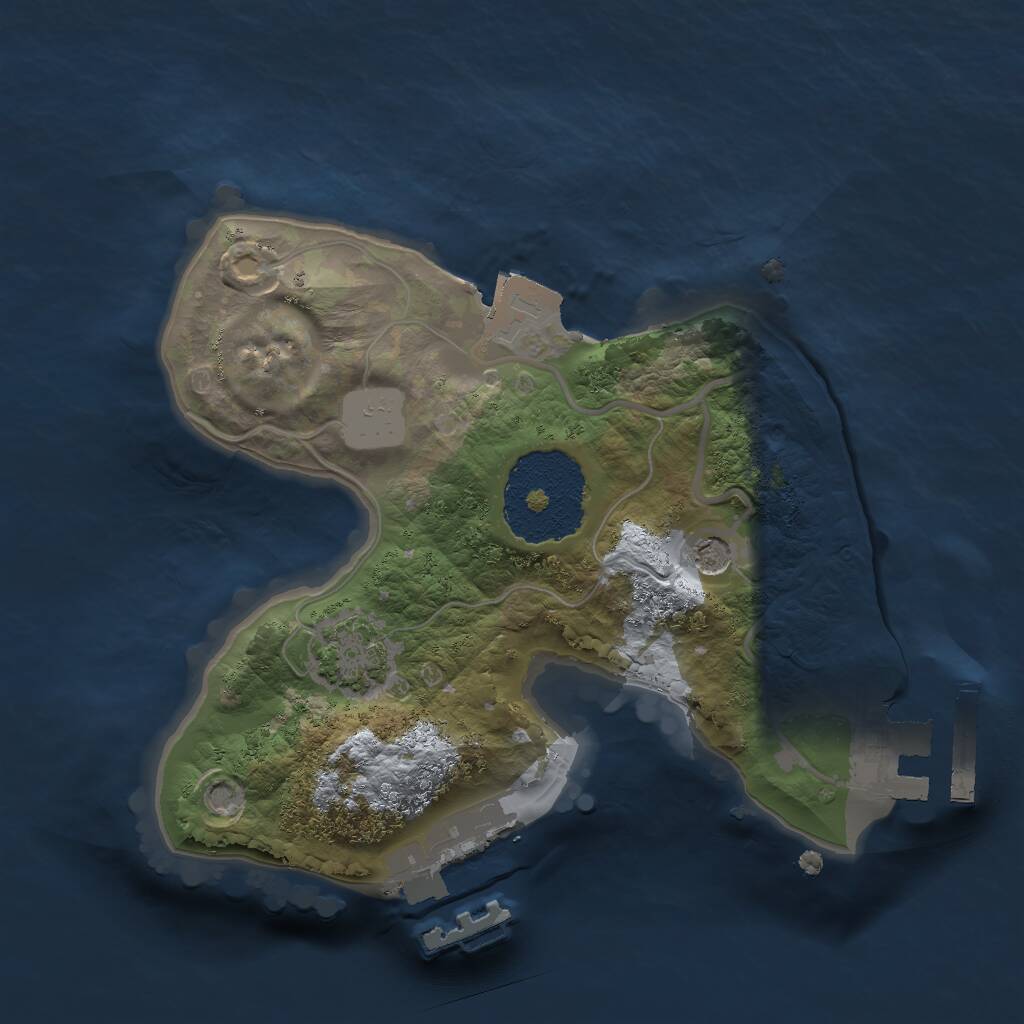 Rust Map: Procedural Map, Size: 1750, Seed: 1371736437, 5 Monuments