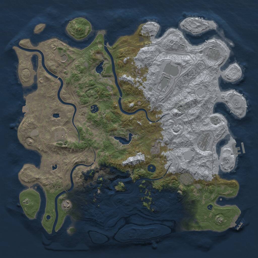 Rust Map: Procedural Map, Size: 4750, Seed: 1753650108, 17 Monuments