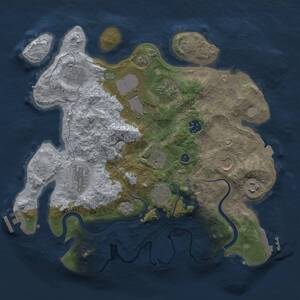 Thumbnail Rust Map: Procedural Map, Size: 3500, Seed: 537720817, 16 Monuments