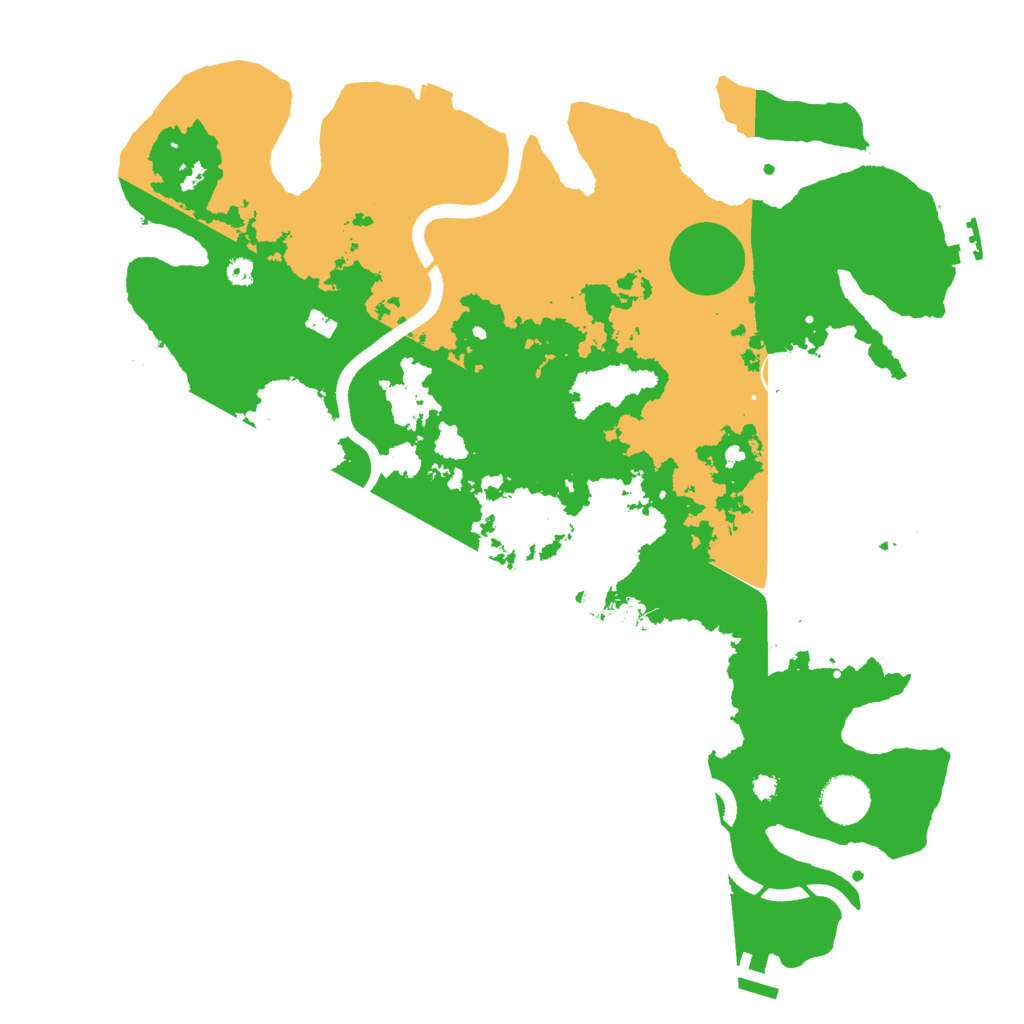Biome Rust Map: Procedural Map, Size: 3700, Seed: 35000